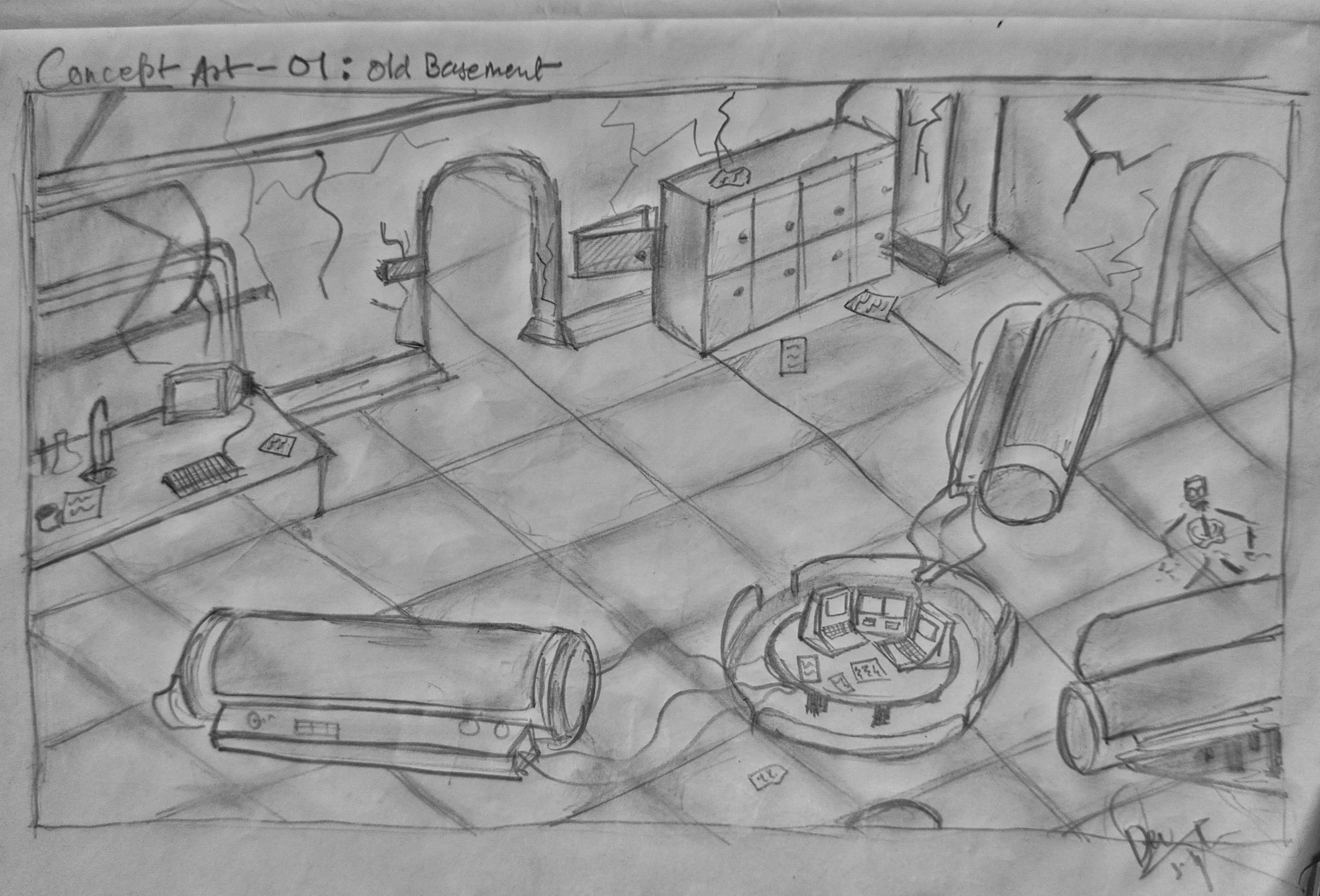 The Rough Sketch I made for concept Art